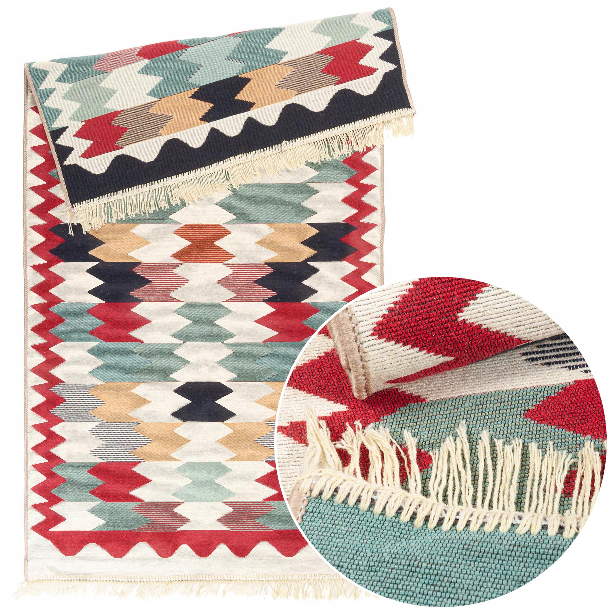 

Dywan Kilim Tkany Premium wzór 160x220 Geometria