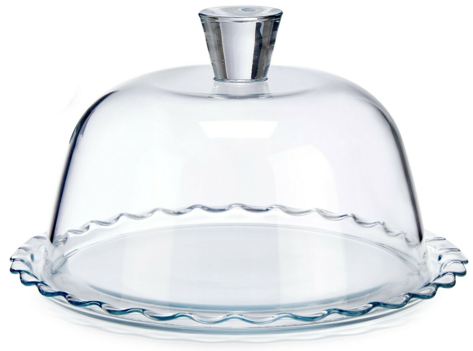 PATERA SZKLANA Z KLOSZEM FALBANKA 24CM PASABAHCE