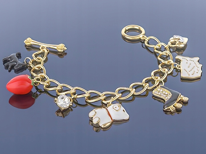 

Złota bransoletka Charms