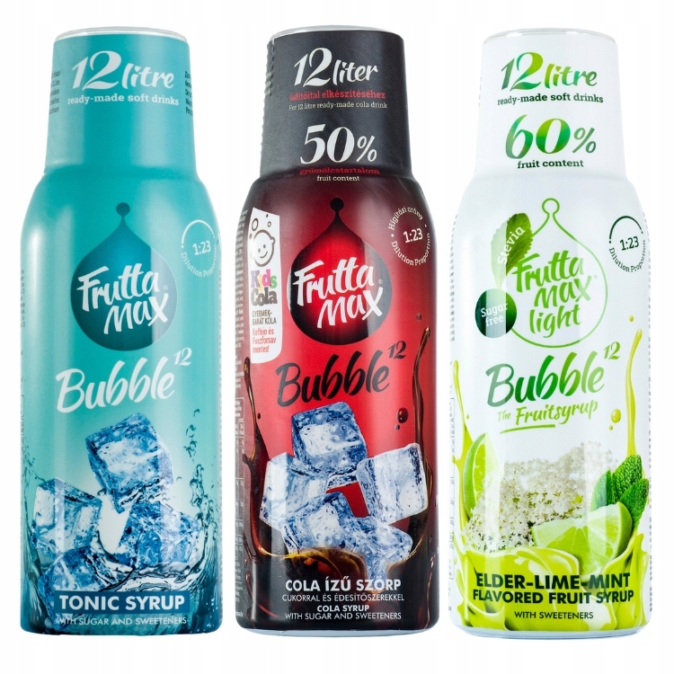 Syrop do saturatora koncentrat Fruttamax 3 x 500 ml TONIC COLA BEZ LIGHT