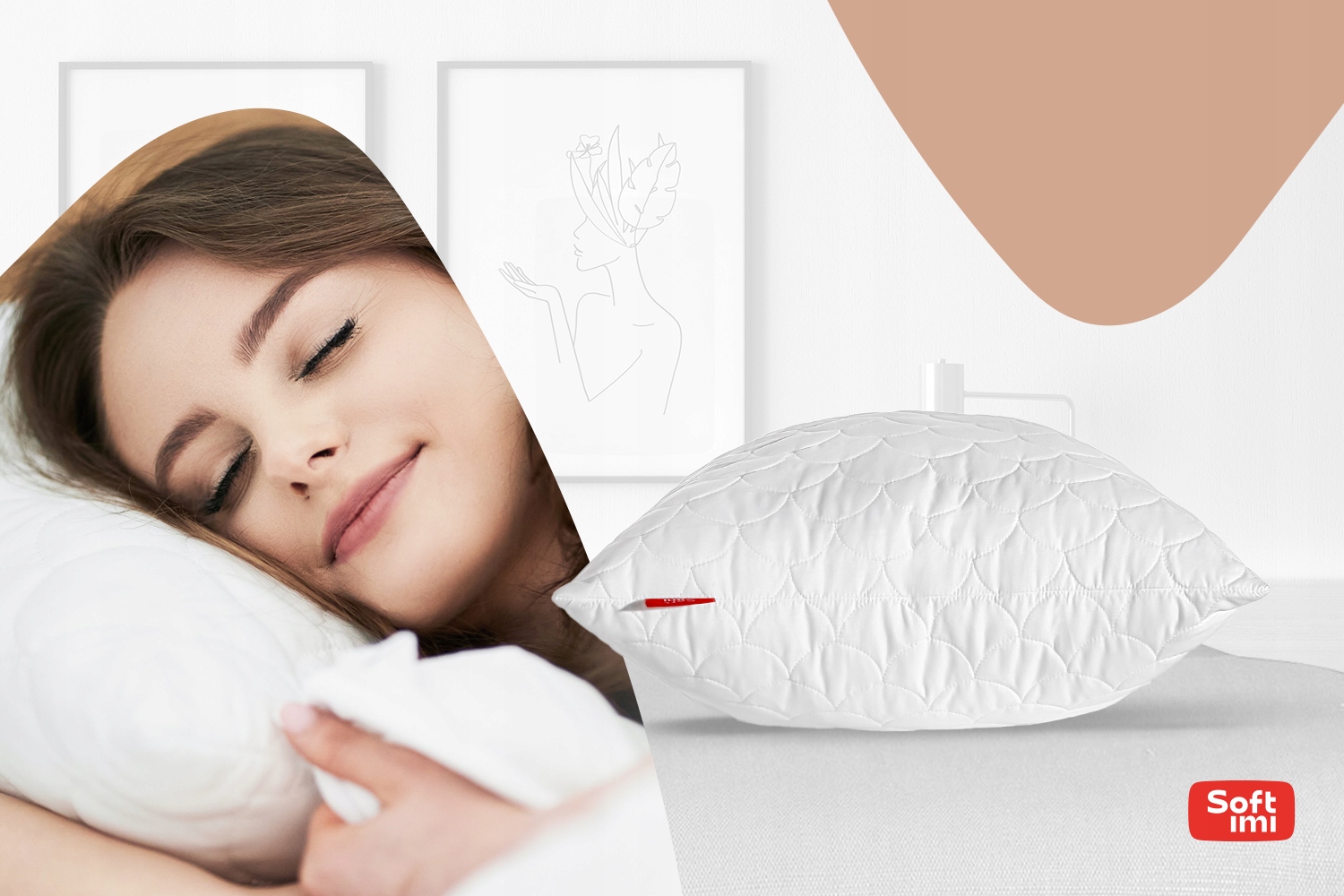 2 x PODUSZKA 50X50 ANTYALERGICZNA GRUBA ZAMEK Marka Softimi