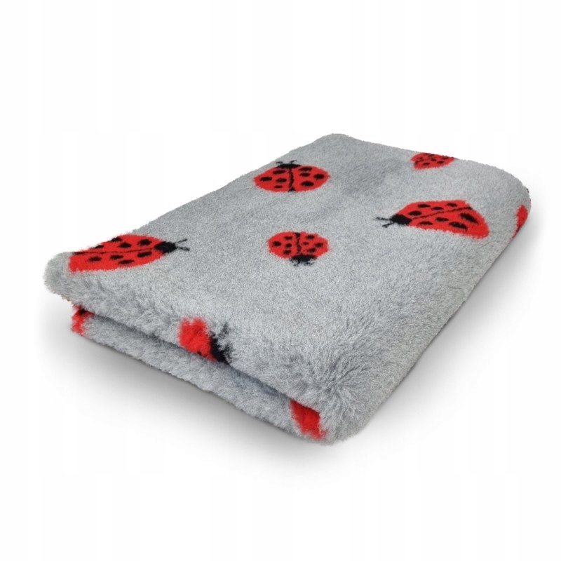 Buba Dry Bed Antypoślizgowy 28mm biedronki szare 100x75cm legowisko dla psa