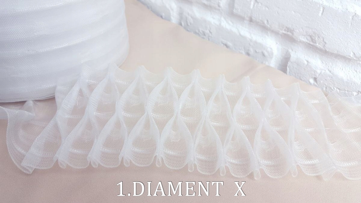 TAŚMA MARSZCZĄCA DIAMENT 10CM X Y ŻYŁKA CAŁA ROLKA Marka bez marki