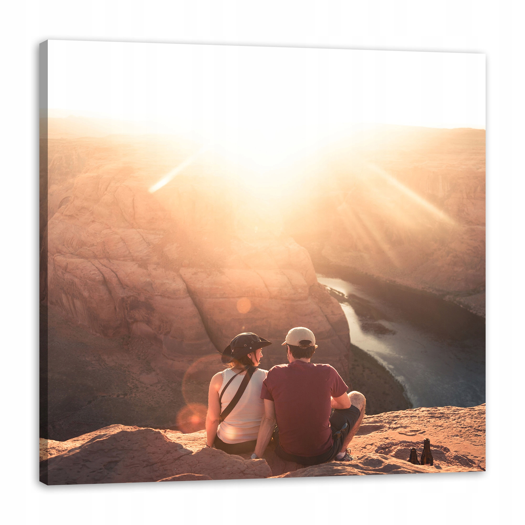 Obraz na plátně Velký kaňon Pár Slunce Řeka 80x80