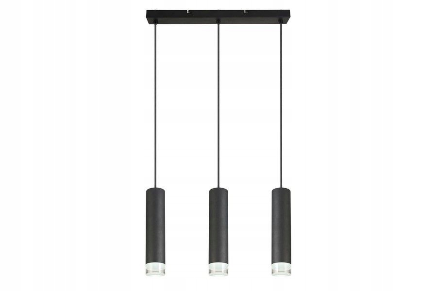 Trojitá lišta s 3 tubami nad stôl Ina čierna jedáleň do kuchyne