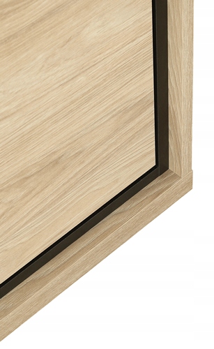 Witryna z półkami szuflada MEDIOLAN M3 WSTAWKA DĄB Kolor mebla inny kolor