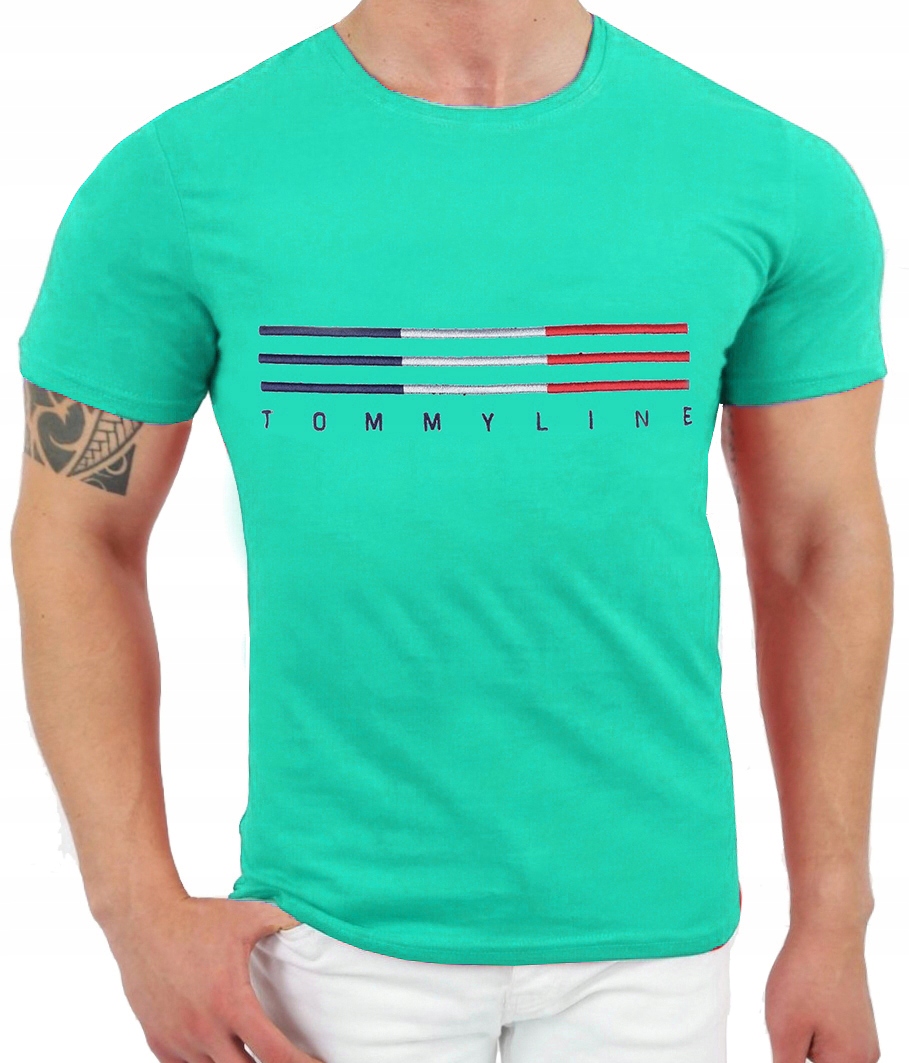 

Męski T-shirt Koszulka Męska Tommy Slim Kolory