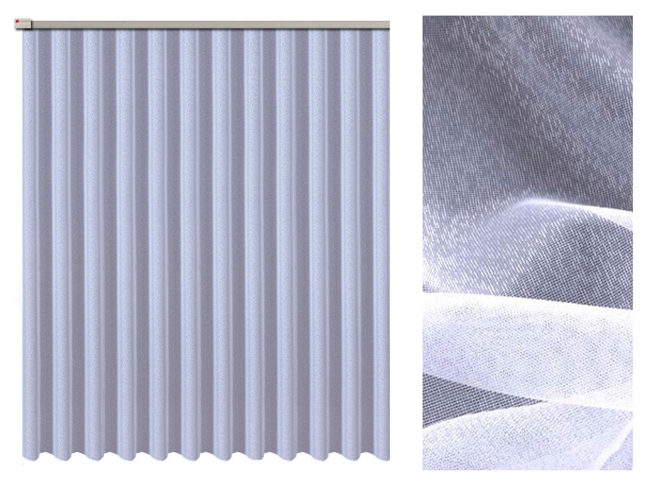 Hotová Záclona 100% Markizeta Voál Záclona Bílá