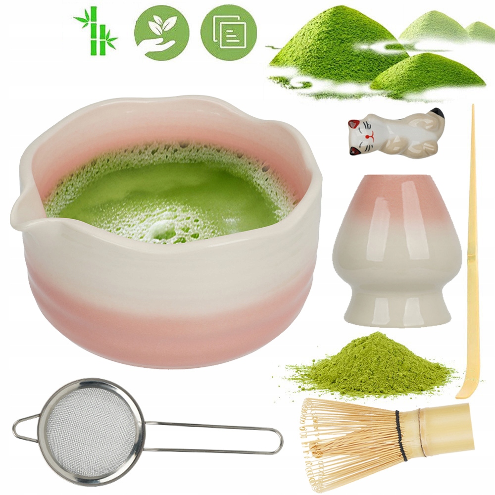 Levně 6 Ks Sada Na Přípravu Čaje Matchy, Podstavec Na Přípravu Čaje