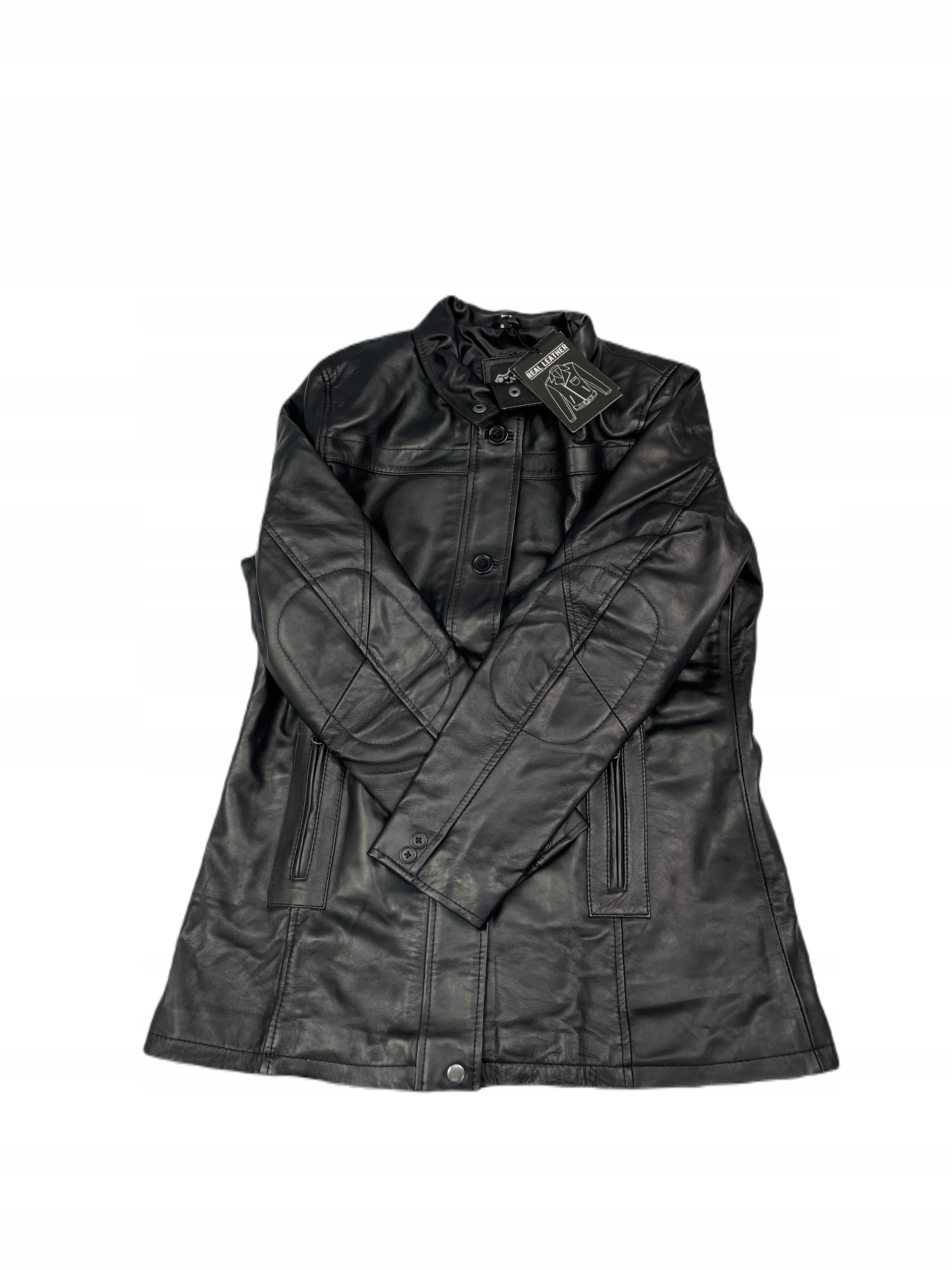 Dámská černá kožená bunda Real Leather XL