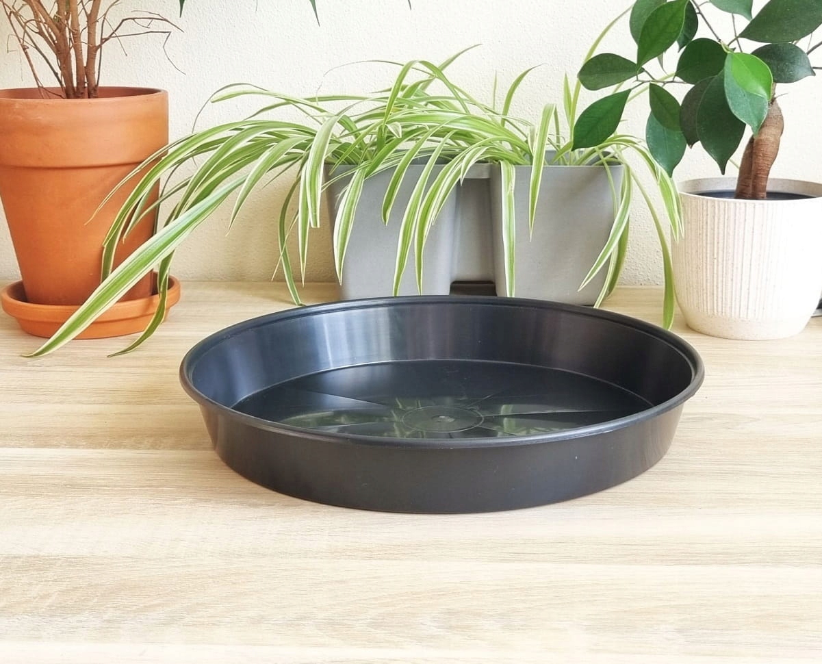 PODSTAWKA PLASTIKOWA do doniczek CZARNA 30cm Marka DonKwiat