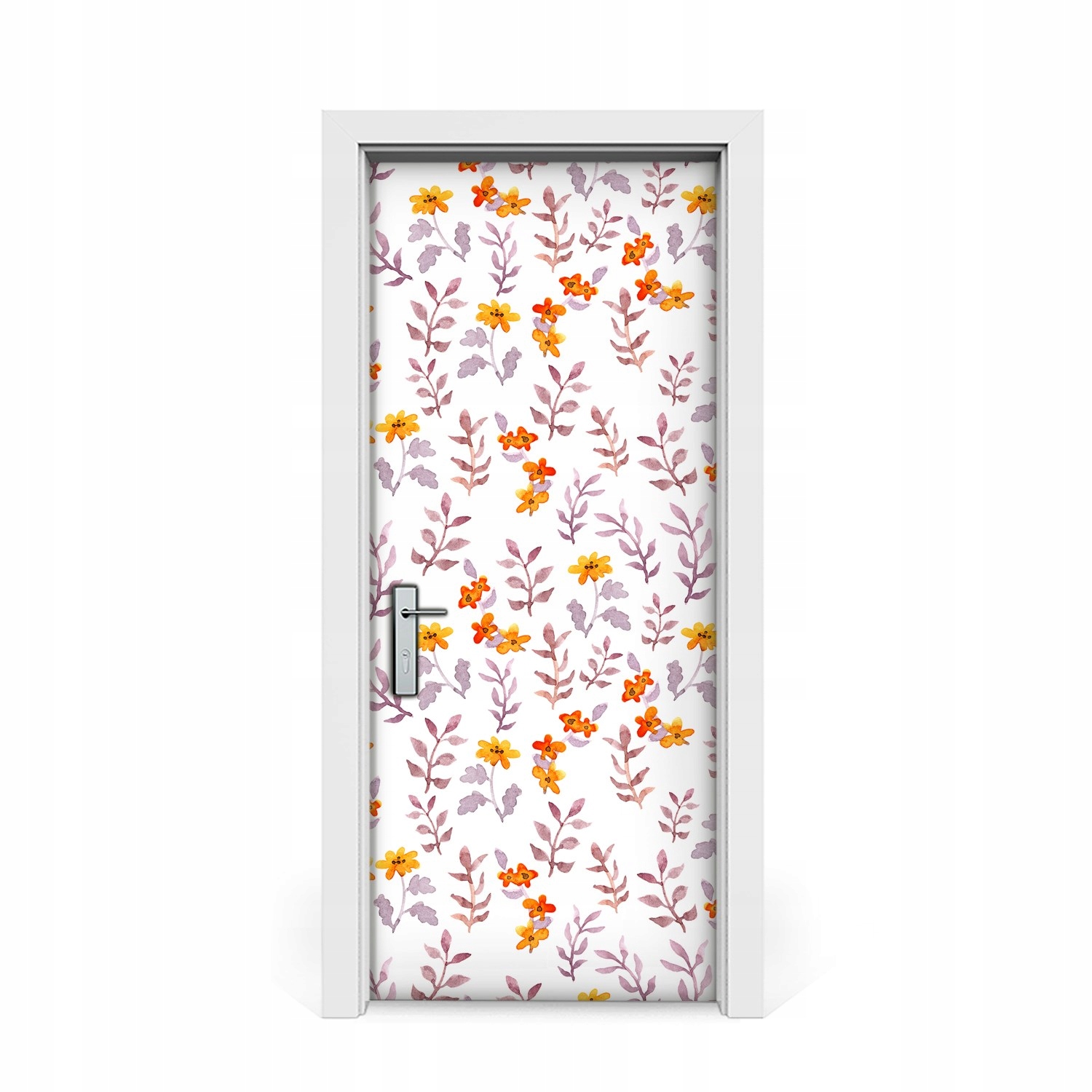 

Okleina naklejka drzwi Malowane kwiatki 85x205