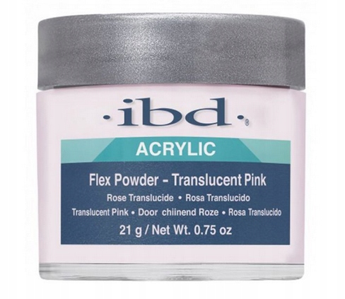 IBD PUDER AKRYLOWY FLEX TRANSPARENTNY RÓŻOWY TRANSCULENT PINK 21G