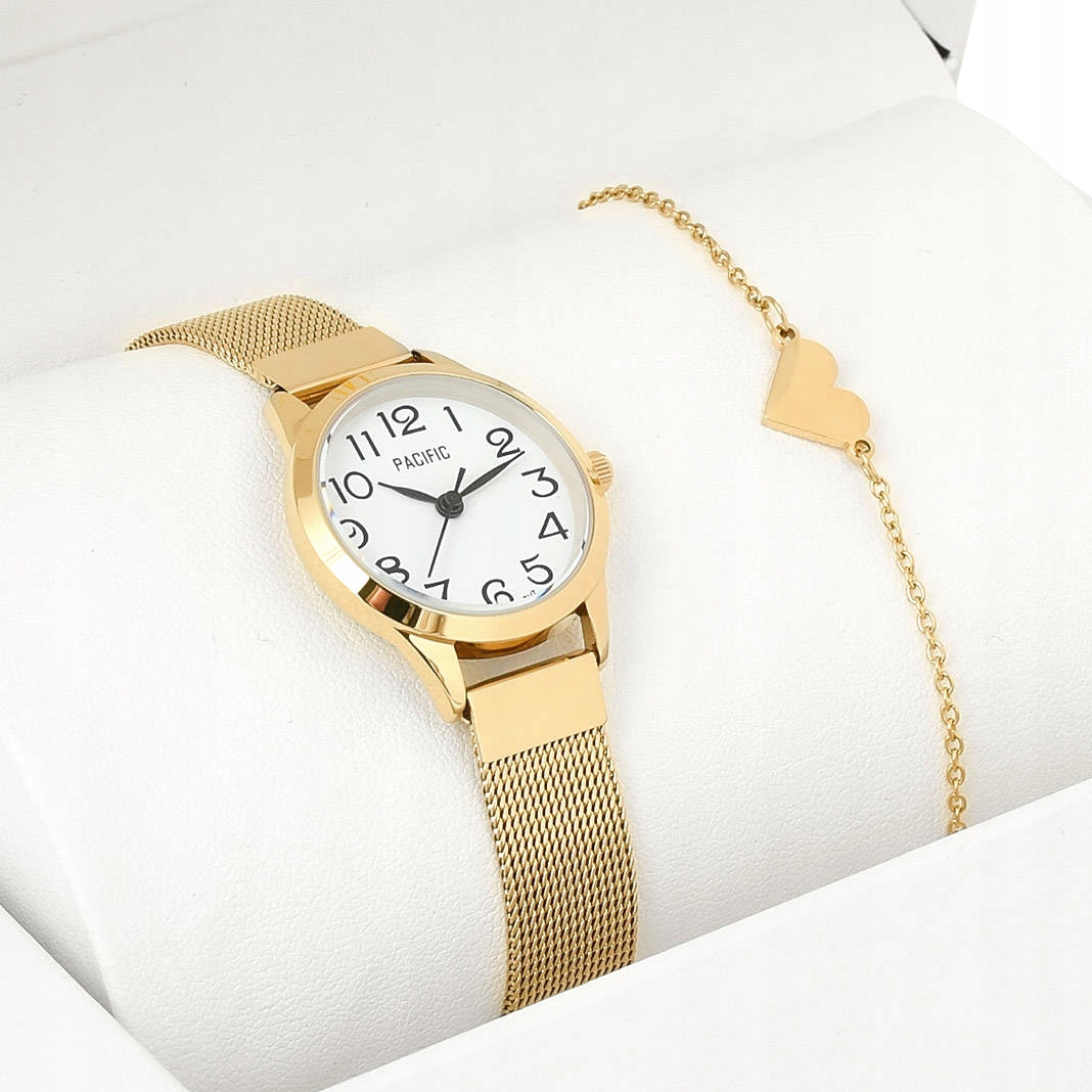 Hodinky Pacific komplet Na Svaté Přijímání pro dívku s náramkem +gravírování