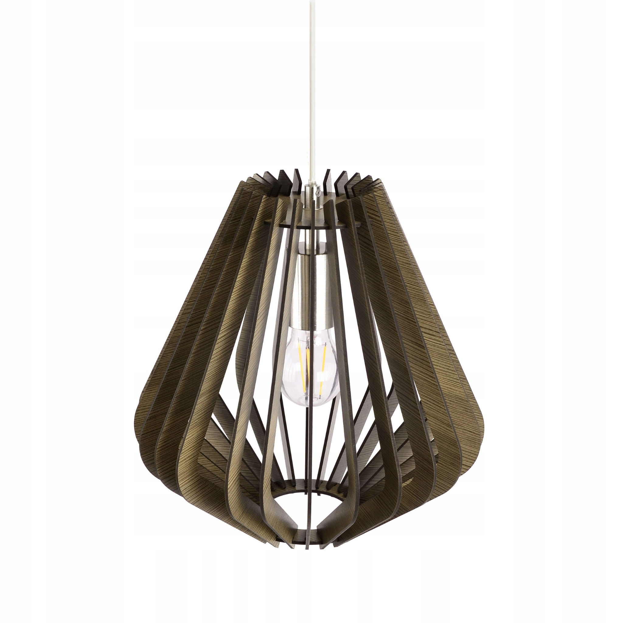 Závěsná Lampa Dřevěná Led E27 žárovka součástí balení Obývací Pokoj Kuchyň