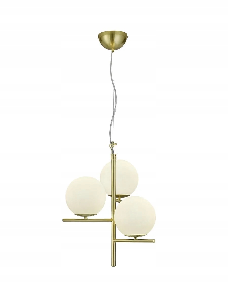 Zlatý lustr Pure Trio, 3-bodový, E14, šířka do 150 cm, stmívatelný