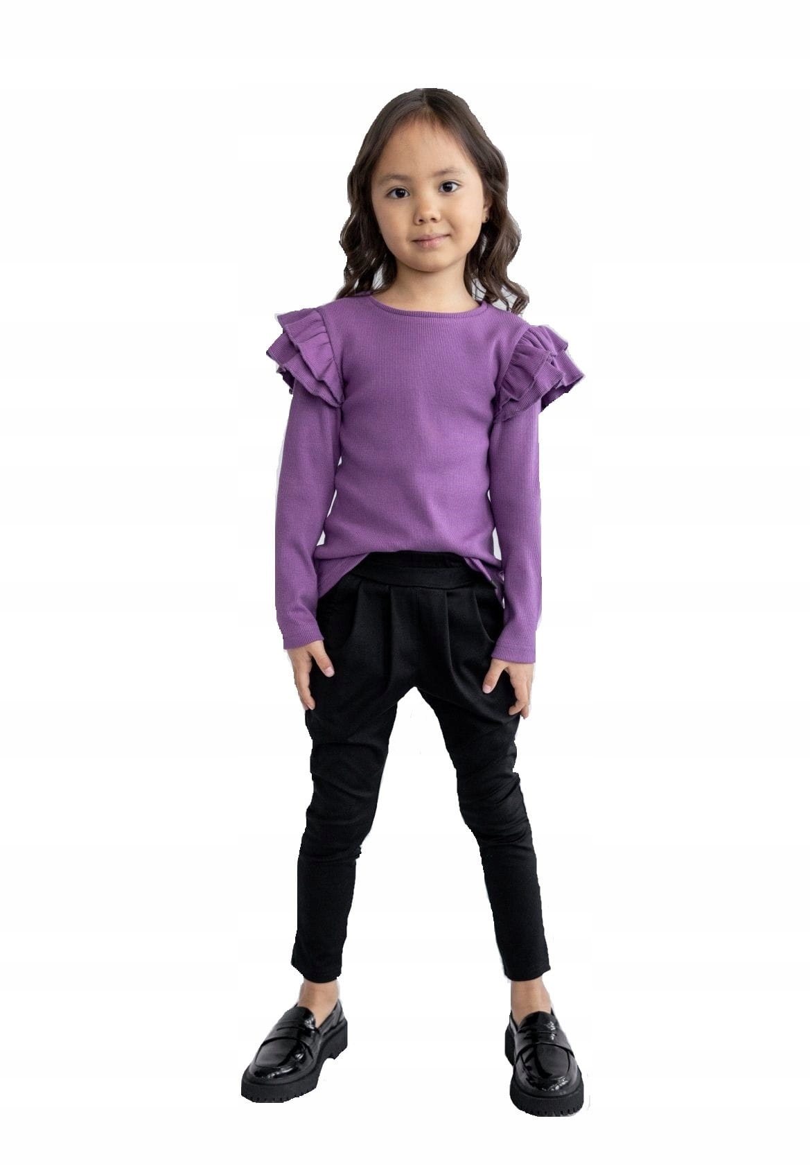 

Fioletowa bluzka z falbankami All For Kids 128 134