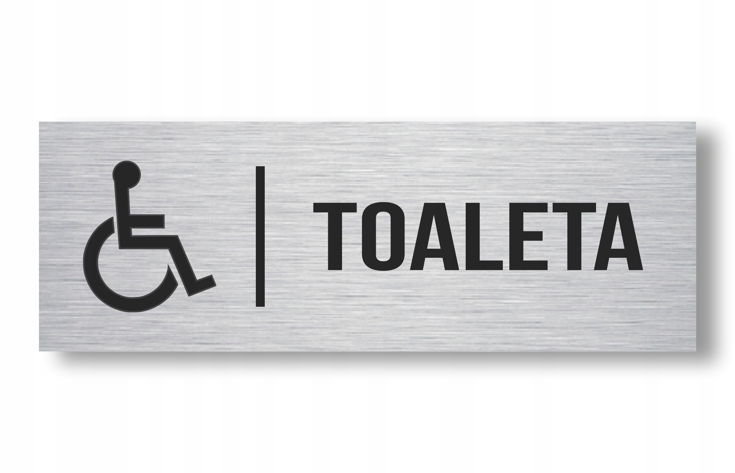 TABLICZKA TOALETA INWALIDA ALUMINIUM UV 20X7CM