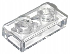 LEGO Płytka 1x2 Przezroczysty Trans Clear 6514001 3023