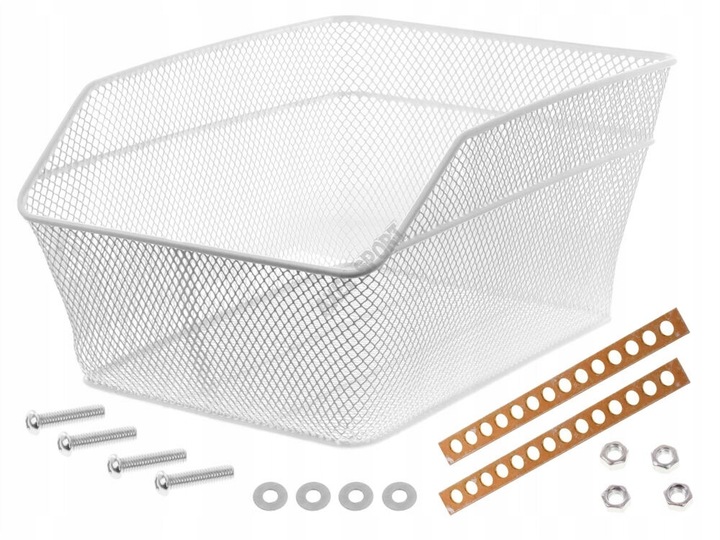 KOSZYK ROWEROWY NA BAGAŻNIK HT BIAŁY