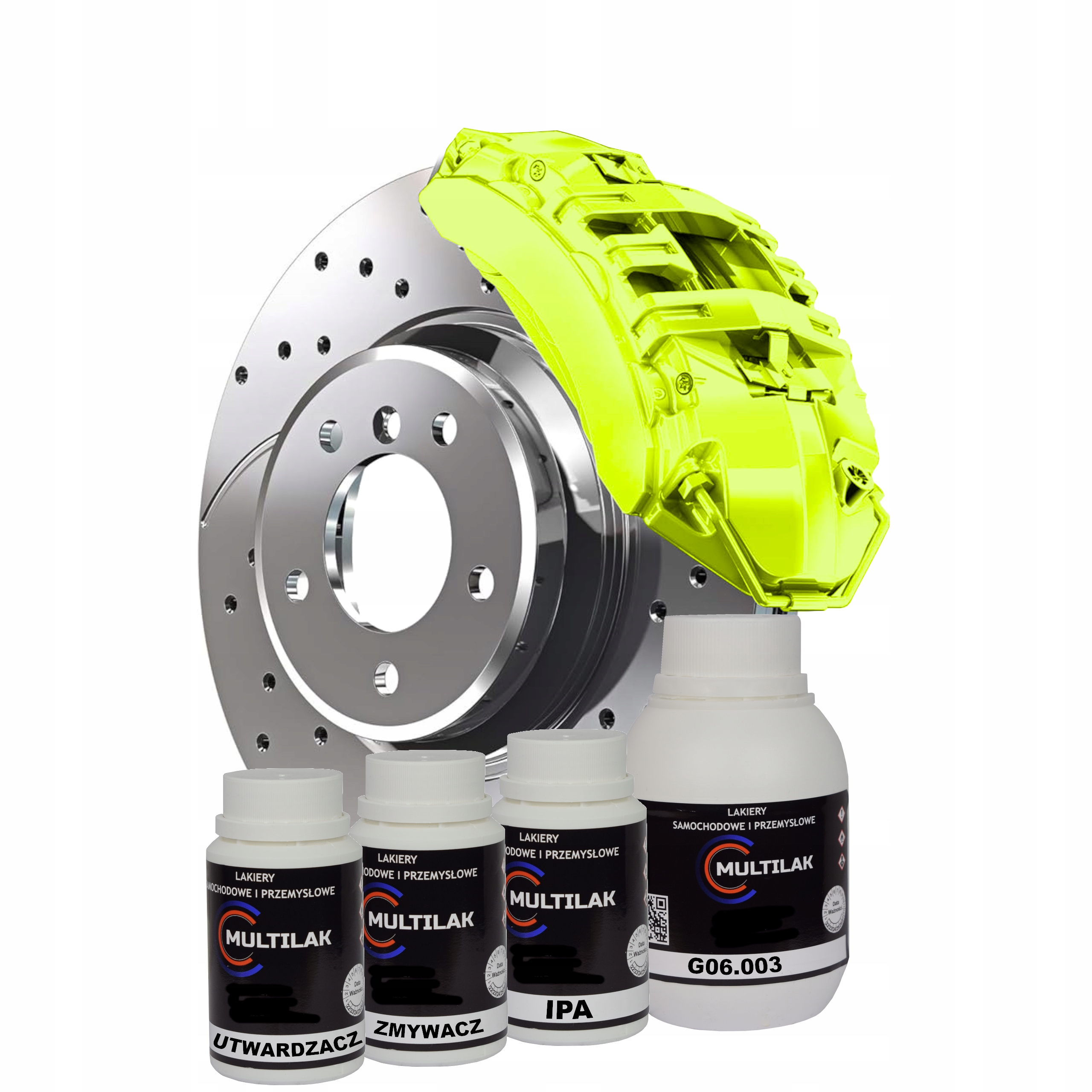Zestaw lakier XL do zacisków hamulcowych G06.003 Lime Yellow Połysk