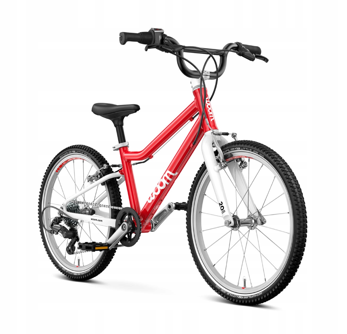 Rower dziecięcy woom Go 4 20" czerwony aluminiowy z przerzutkami 6 -8 lat