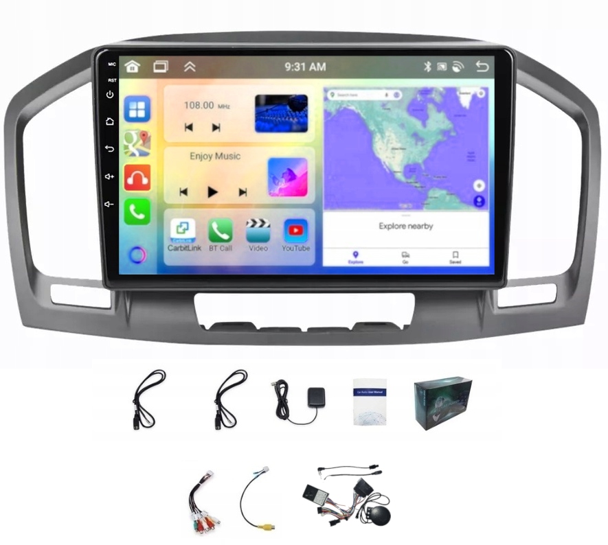 Android Rádio Navigace pro Opel Insignia 2008-2013 s CarPlay, 6GB Ram, 128GB paměť