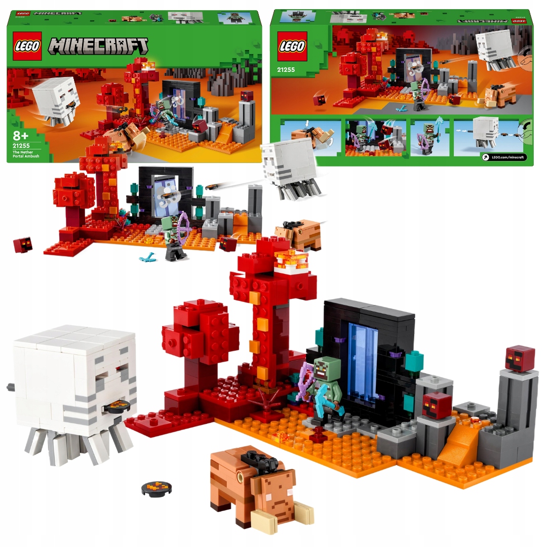 Lego Minecraft Portál do Netheru 21255 Bojovník skřetů Střílející Ghast