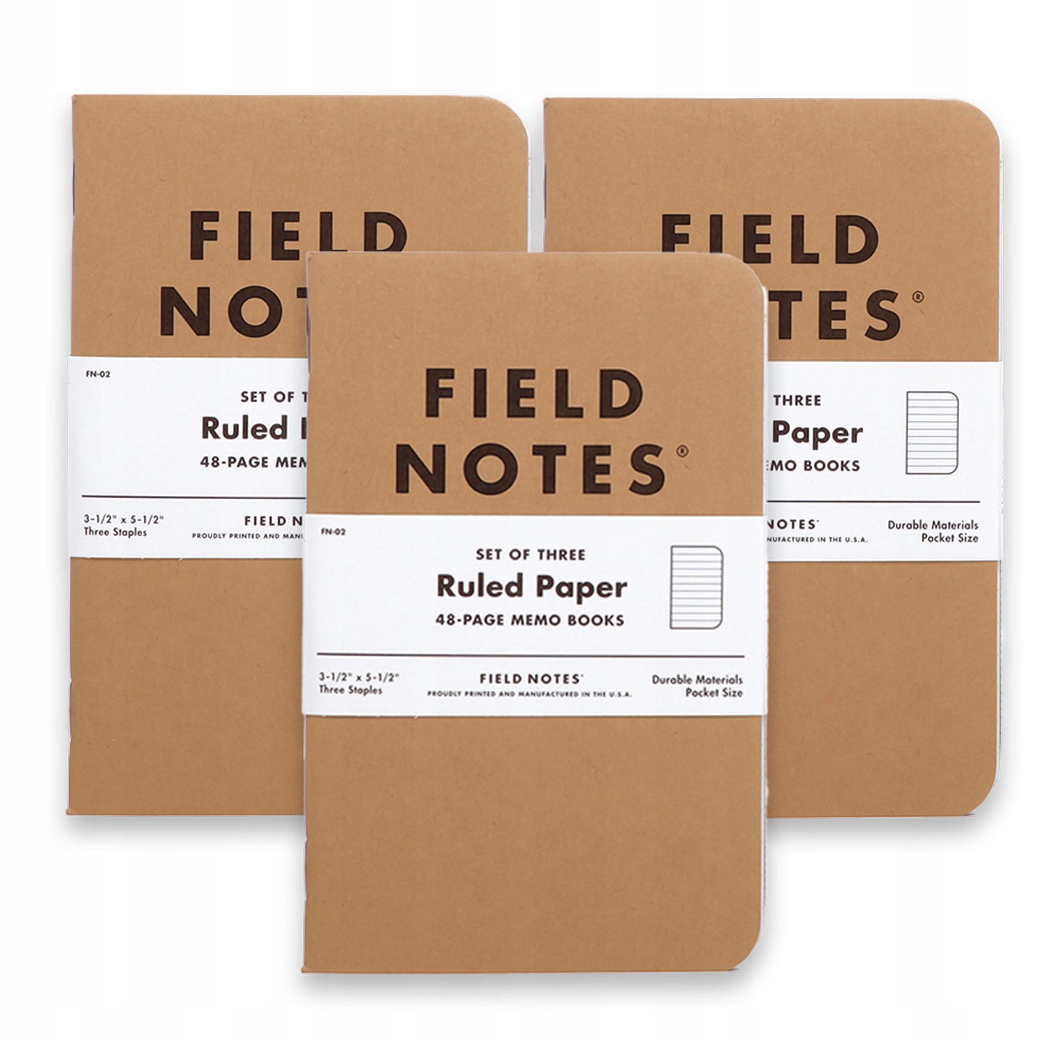 Notes Field Notes Original Kraft Linie- 3 Pack