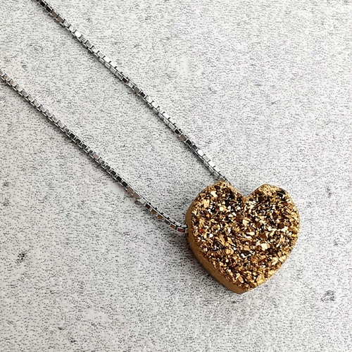 Náhrdelník Celebrita zlatá drůza srdíčko