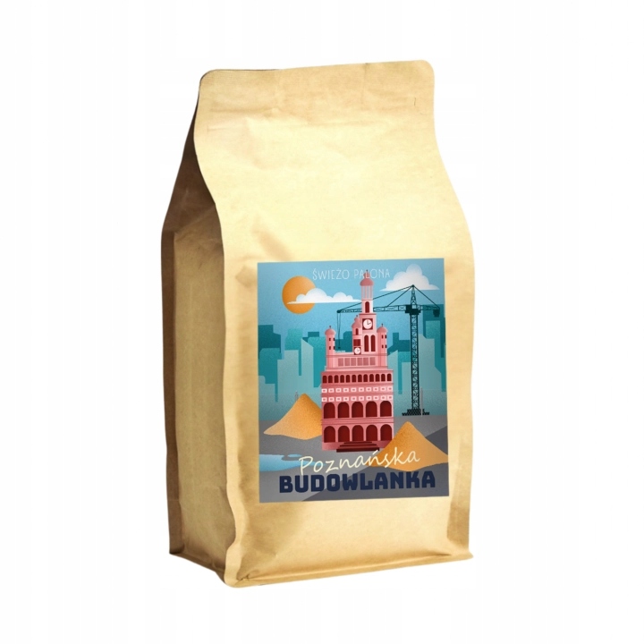 Levně Káva zrnková Arabica Robusta Świeżo Palona Poznaňská stavební hmota, hmotnost 500 g