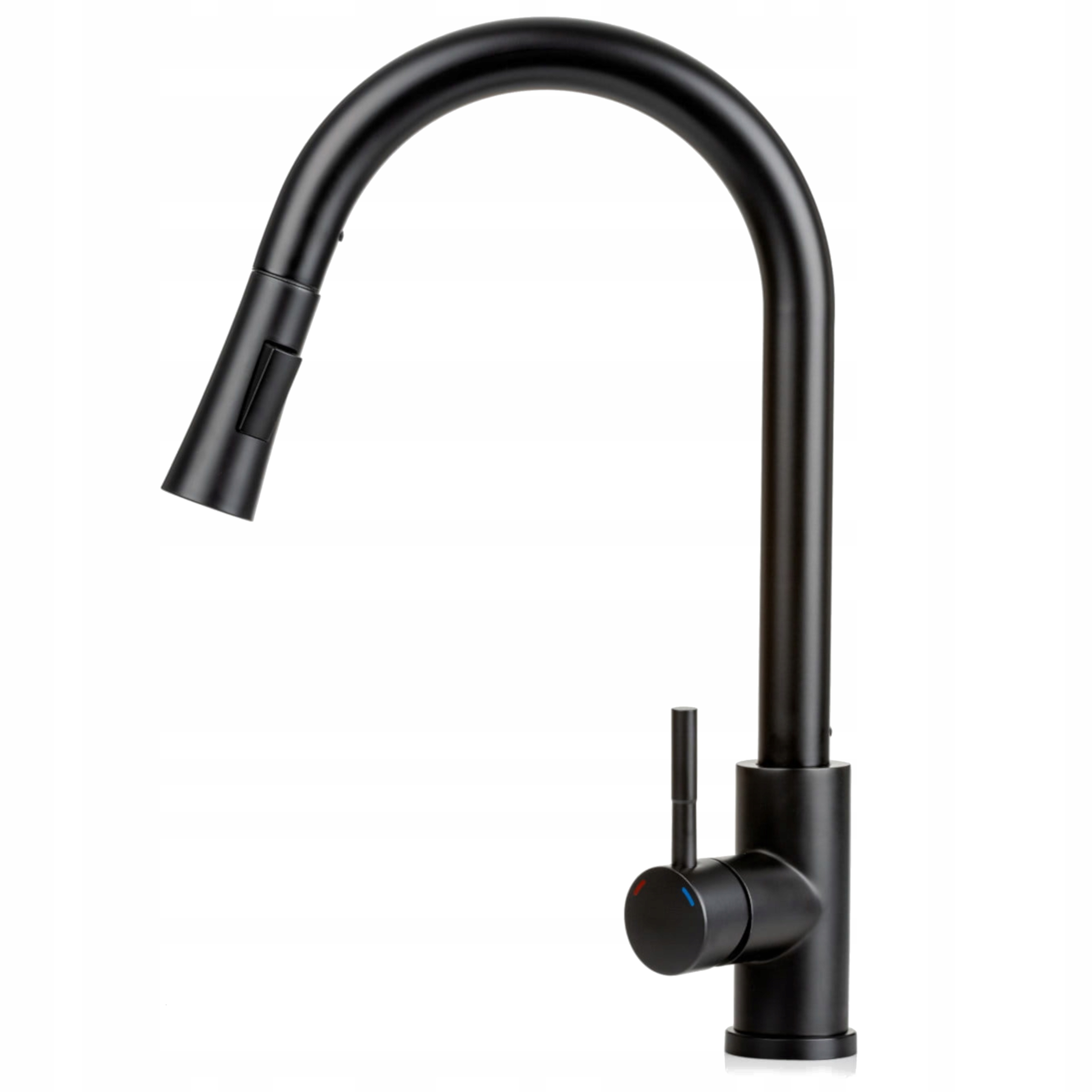 Kuchyňská baterie černá s flexibilním výsuvným výtokem pro dřez