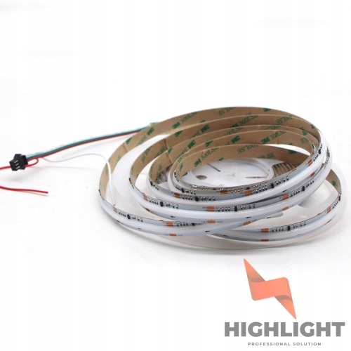 10 m Cob Led pásik digitálny Spi Rgb+ww teplý 16W 24V SK6812 840LEDm IP65 Pro