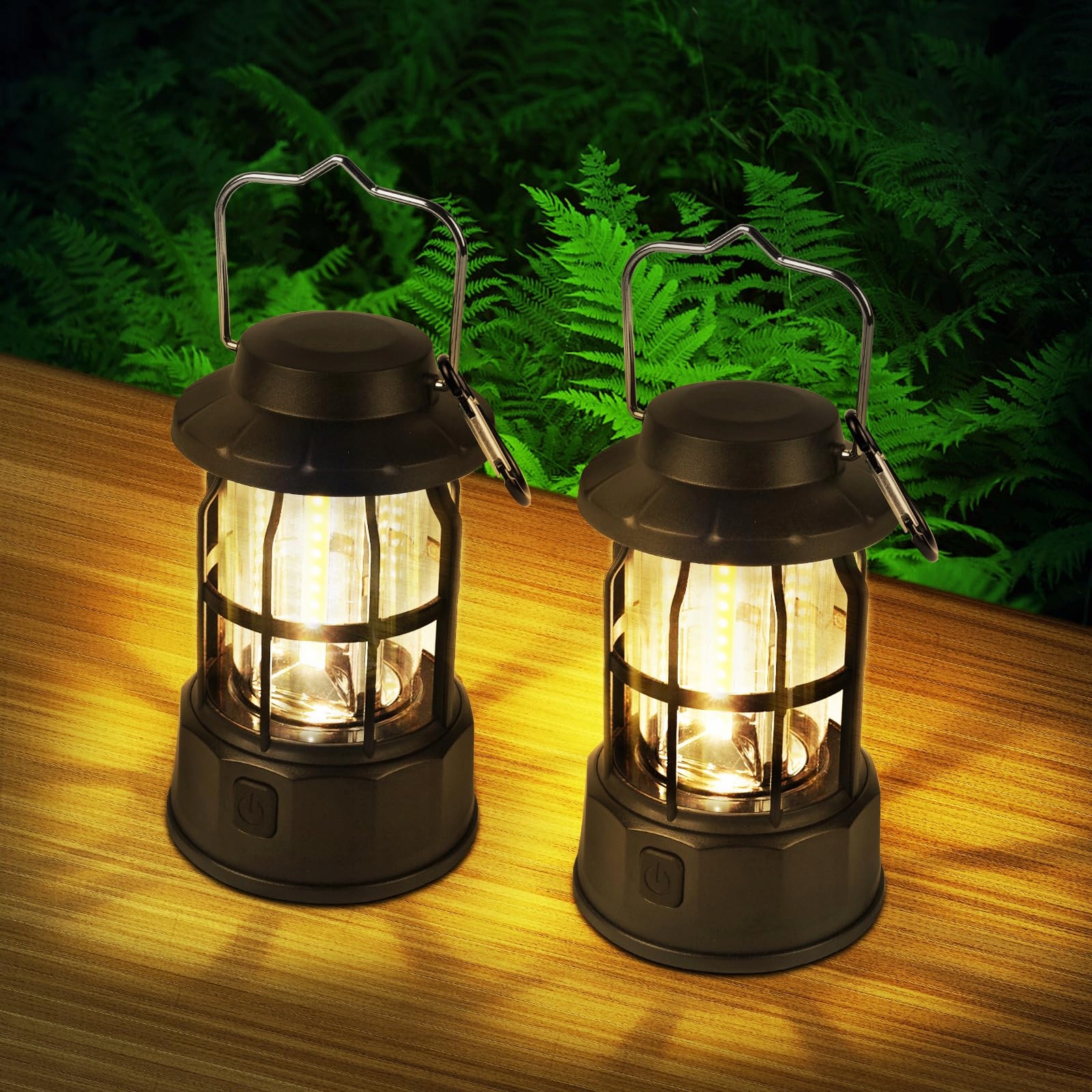 flintronic Zestaw 2 przenośnych lamp Cob, ściemniane, wodoodporne IPX4
