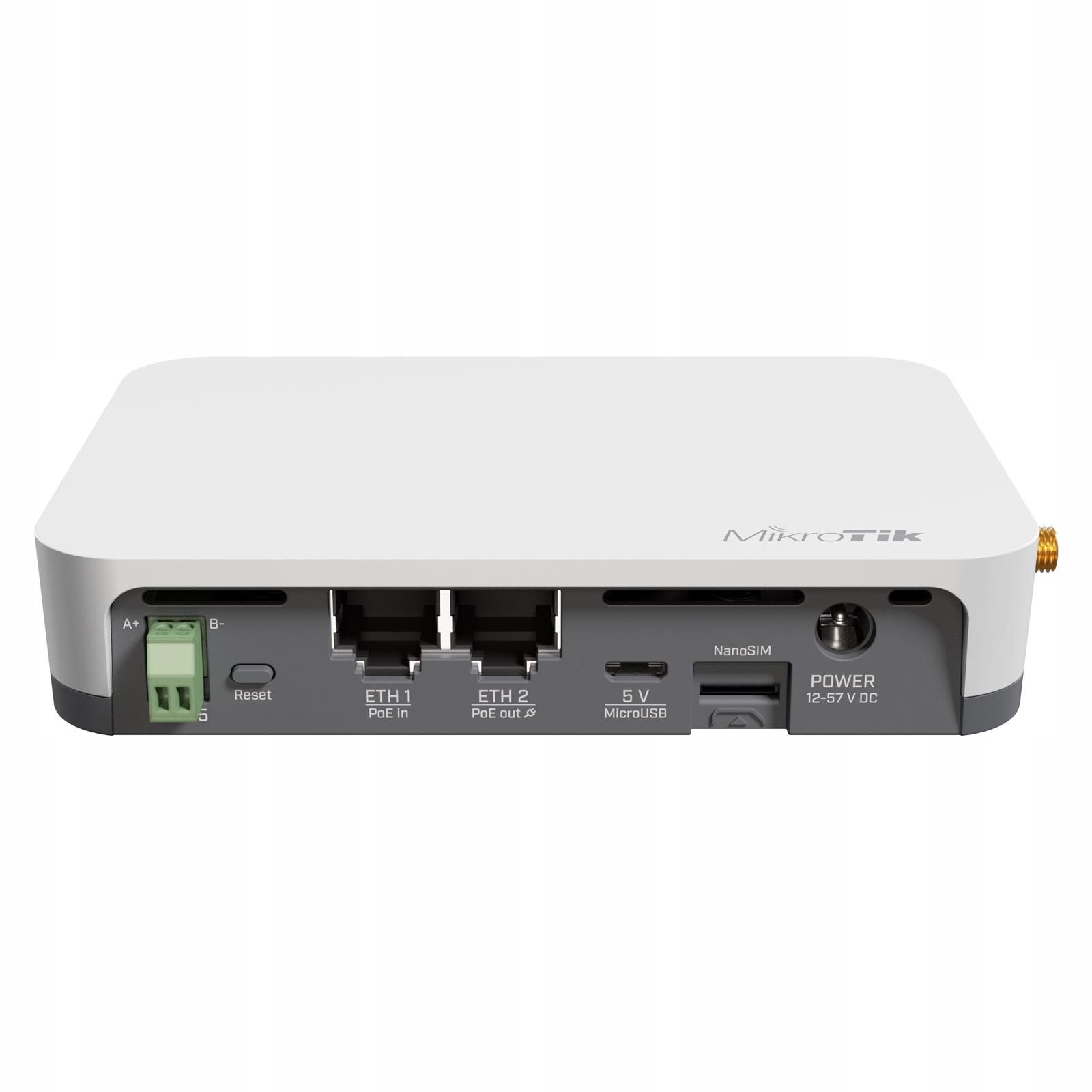 MikroTik Knot LR8G kit IoT brána LoRa WiFi 2.4GHz Cat-m Bluetooth PoE Gps