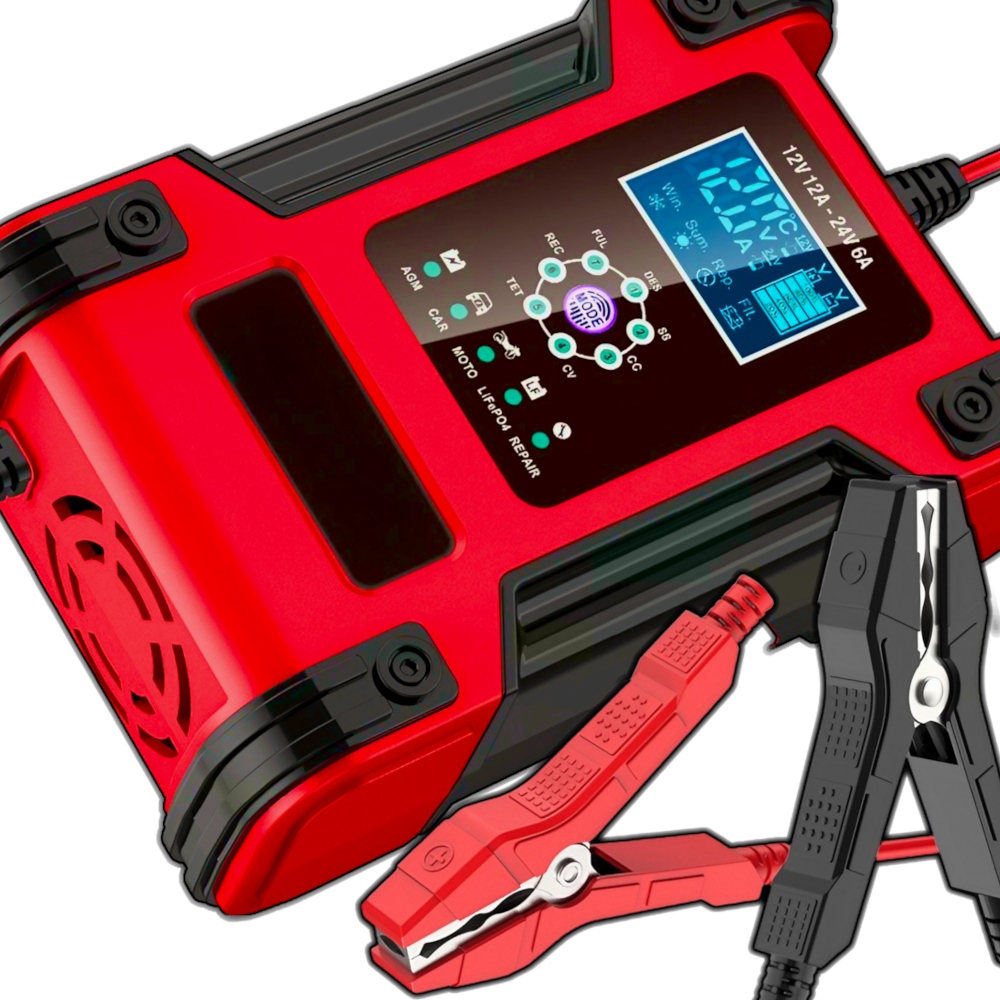 Prostownik AUTOMATYCZNY SAMOCHODOWY FUNKCJA NAPRAWY DO AKUMULATORÓW 12V 24V