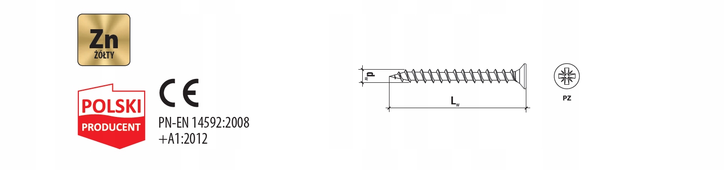 WKRĘTY HARTOWANE DO DREWNA 3,5x30 mm OCYNK 1kg Średnica wkręta 3.5 mm