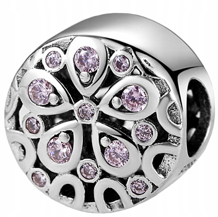 

Charms koralik Bransoletki Kwiatki srebro pr.925