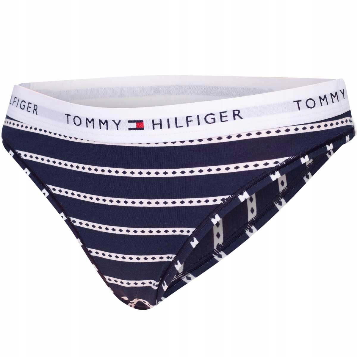 Tommy Hilfiger Dámské Kalhotky 1P Bikini Print Tmavě Modré vel. S