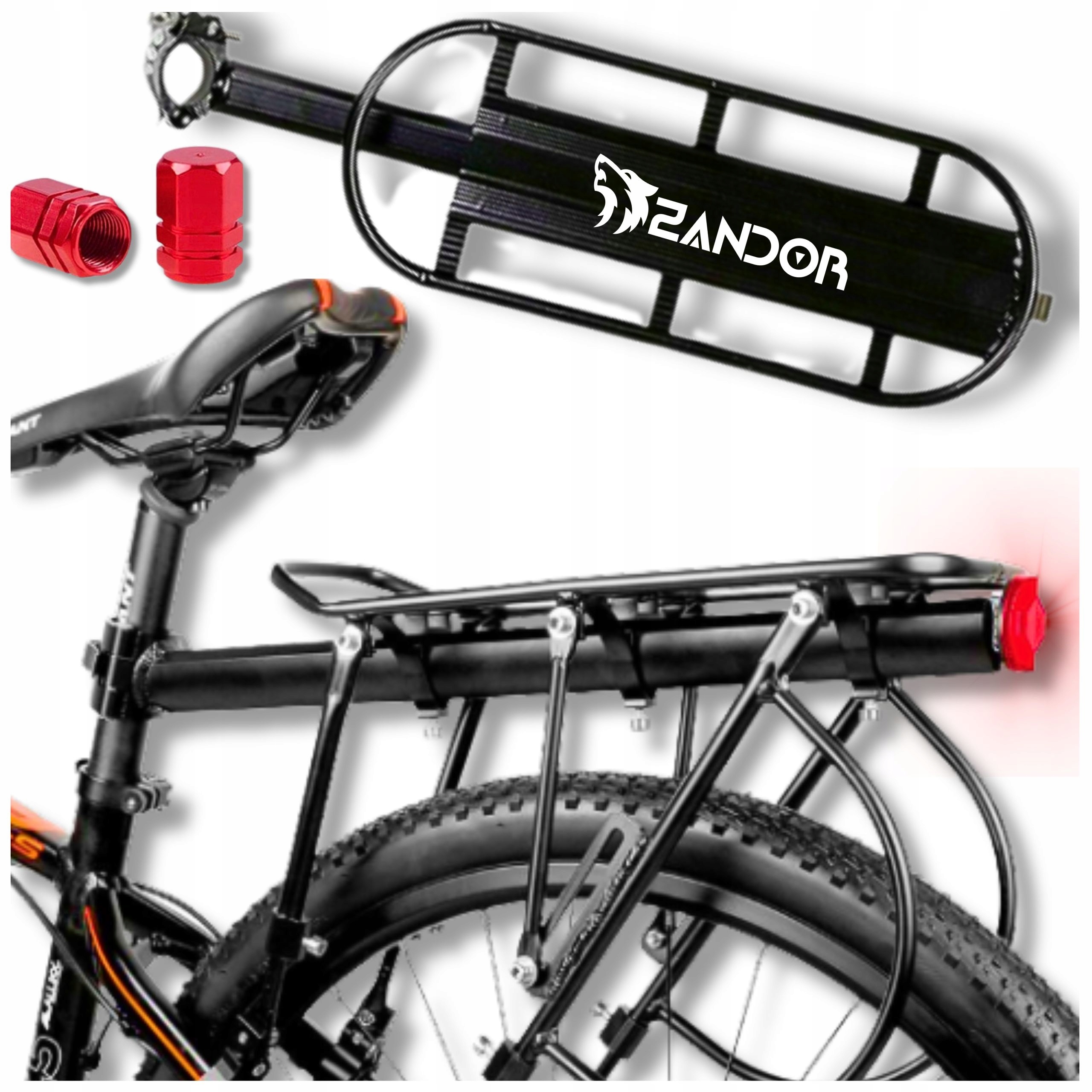 Bagażnik Rowerowy Tylny Aluminiowy Mocny Wytrzymały 110KG Na Torbe Sakwe