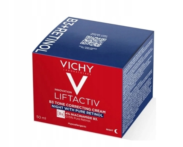 Vichy Liftactiv B3 50 ml krem przeciw przebarwieniom na noc z retinolem