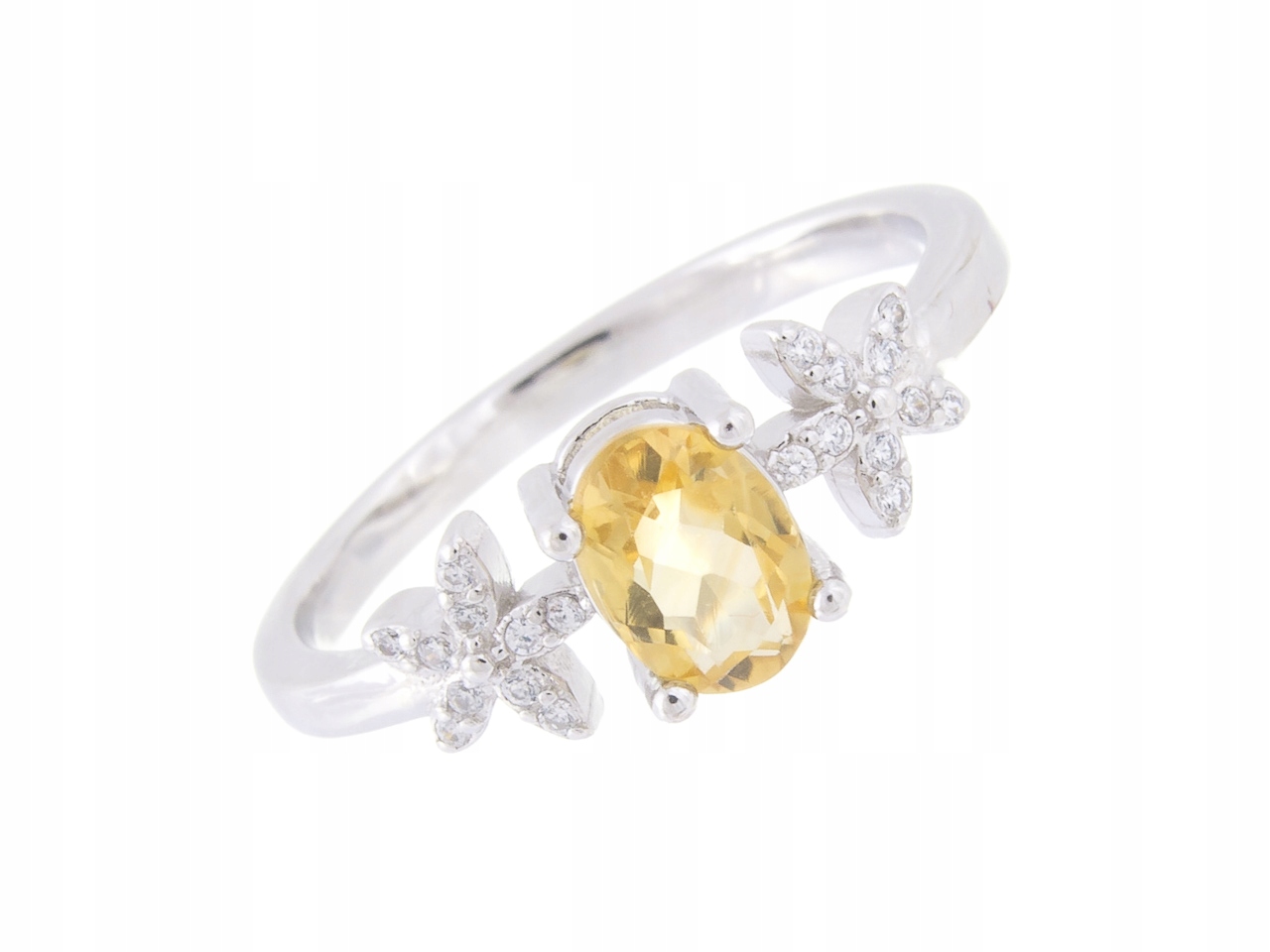 Stříbrný Prstýnek Prsten Vel 13 Přírodní Citron