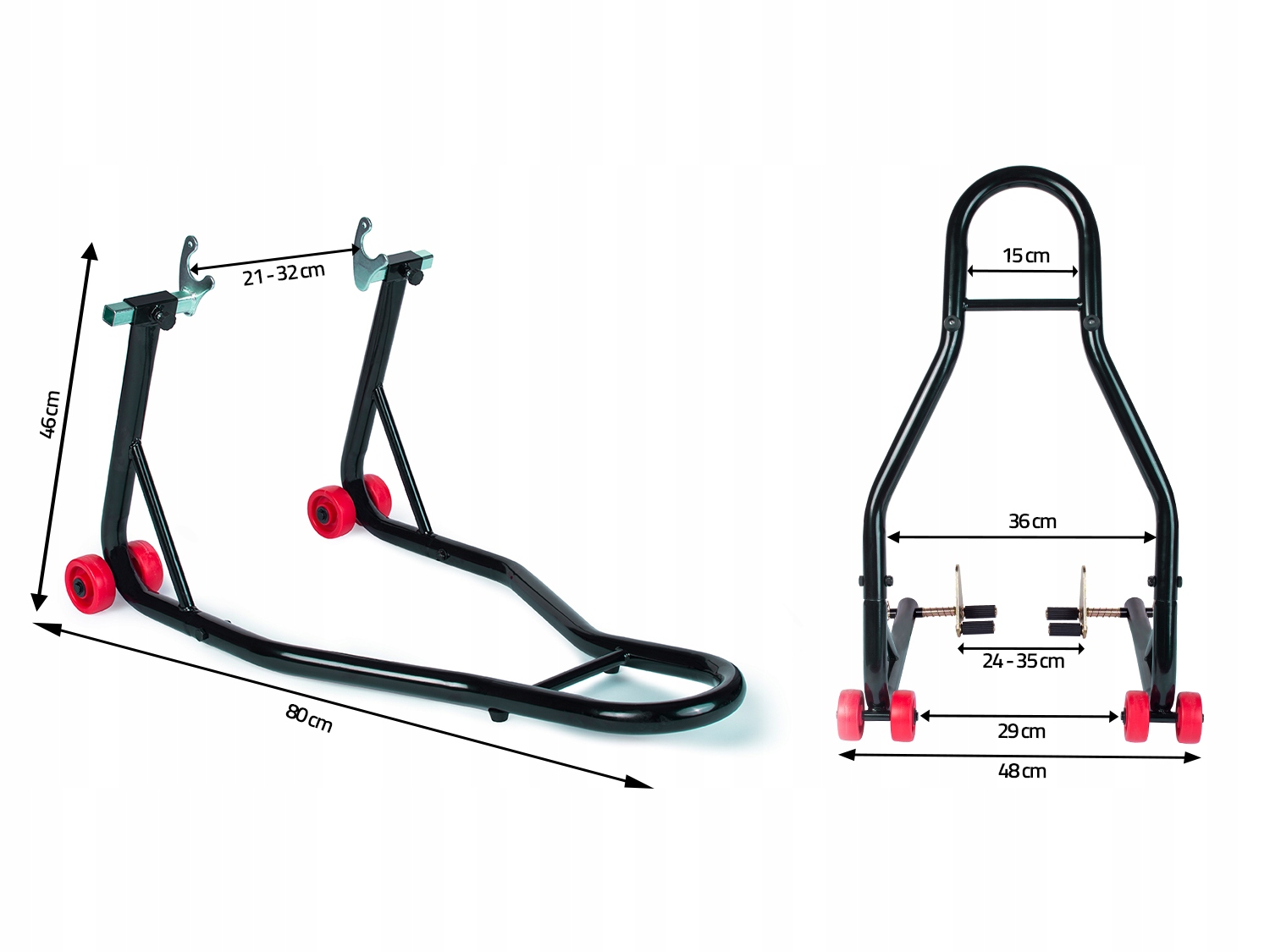 PODNOSNIK MOTOCYKLOWY PRZOD TYL KOMPLET STOJAK Weight with packaging 9 7 kg