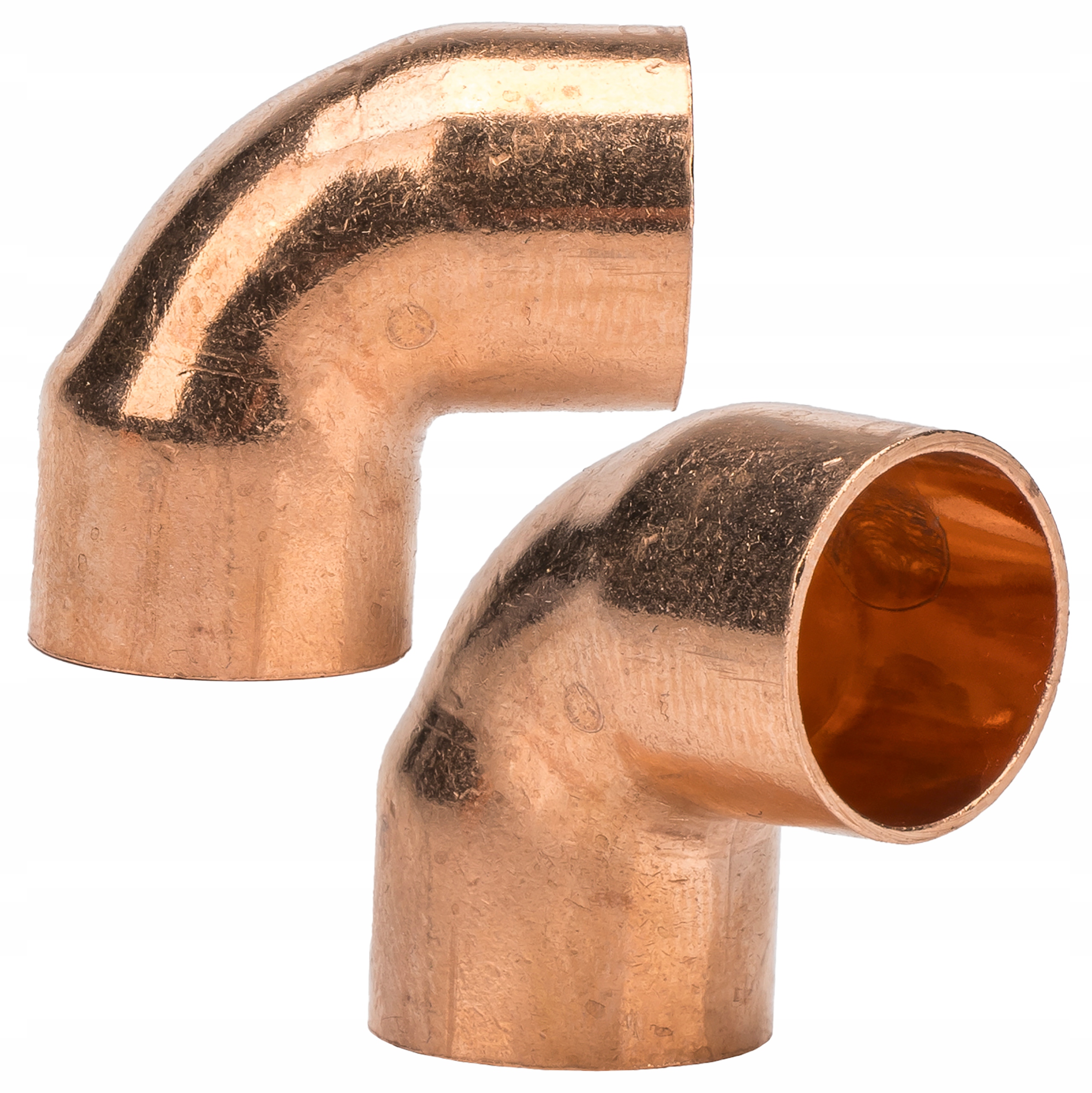 Kolano Kolanko Łuk 90° Dwukielichowy Miedziany Ø 15 mm Do Lutowania Krótkie-Zdjęcie-0