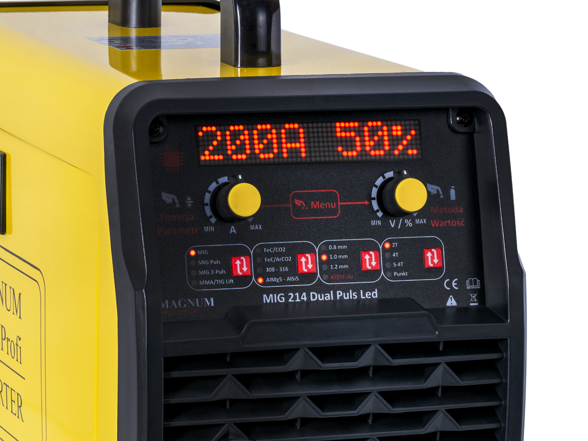 SPAWARKA inwertorowa MIG 200 A MAG MMA 230V Zestaw Kod producenta MIGOMAT MIG 214 DUAL PULS NEW KPW_P5