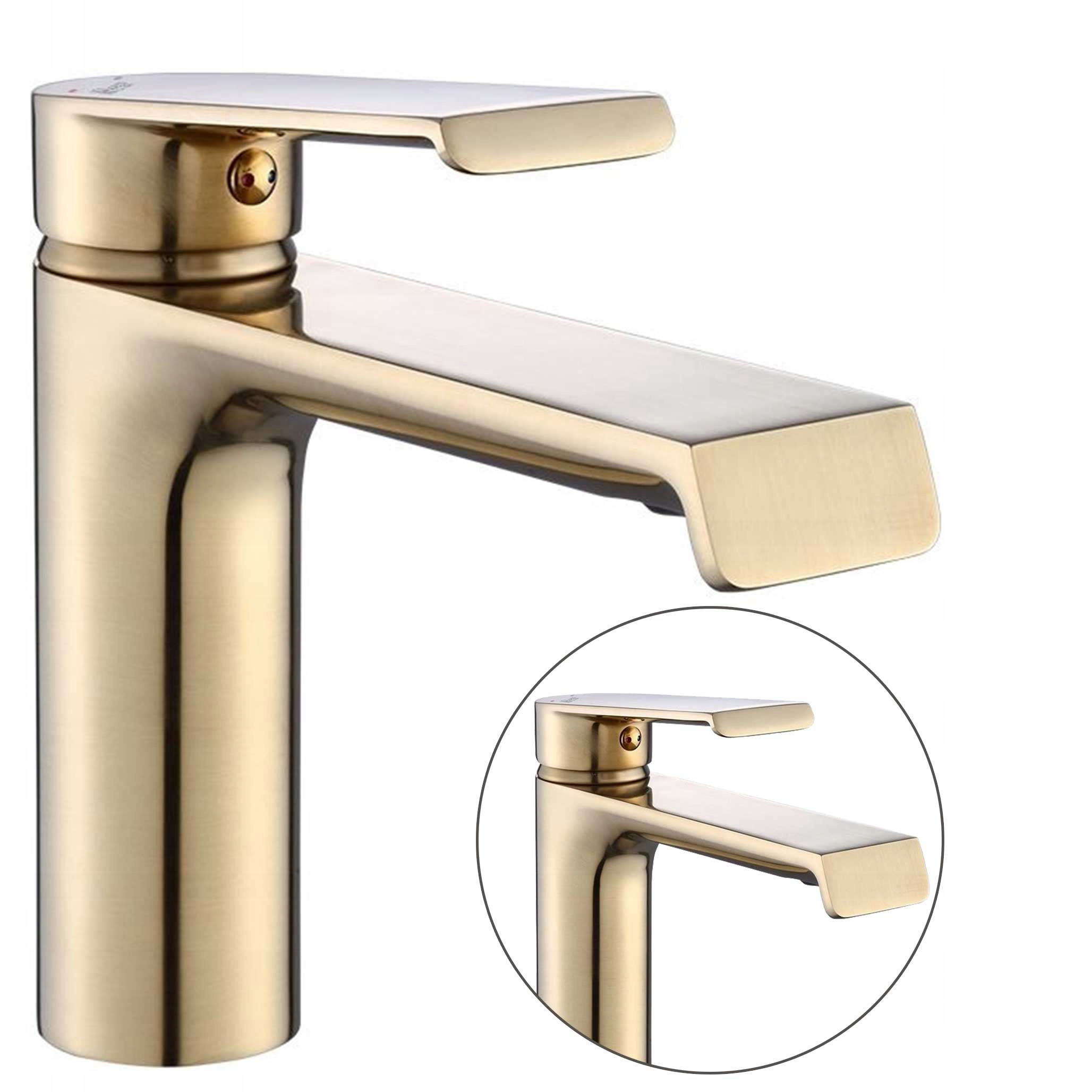 Umývadlová batéria Nízka Zlatá pre umývadlo Rea Hass Kartáčovaná Moderná