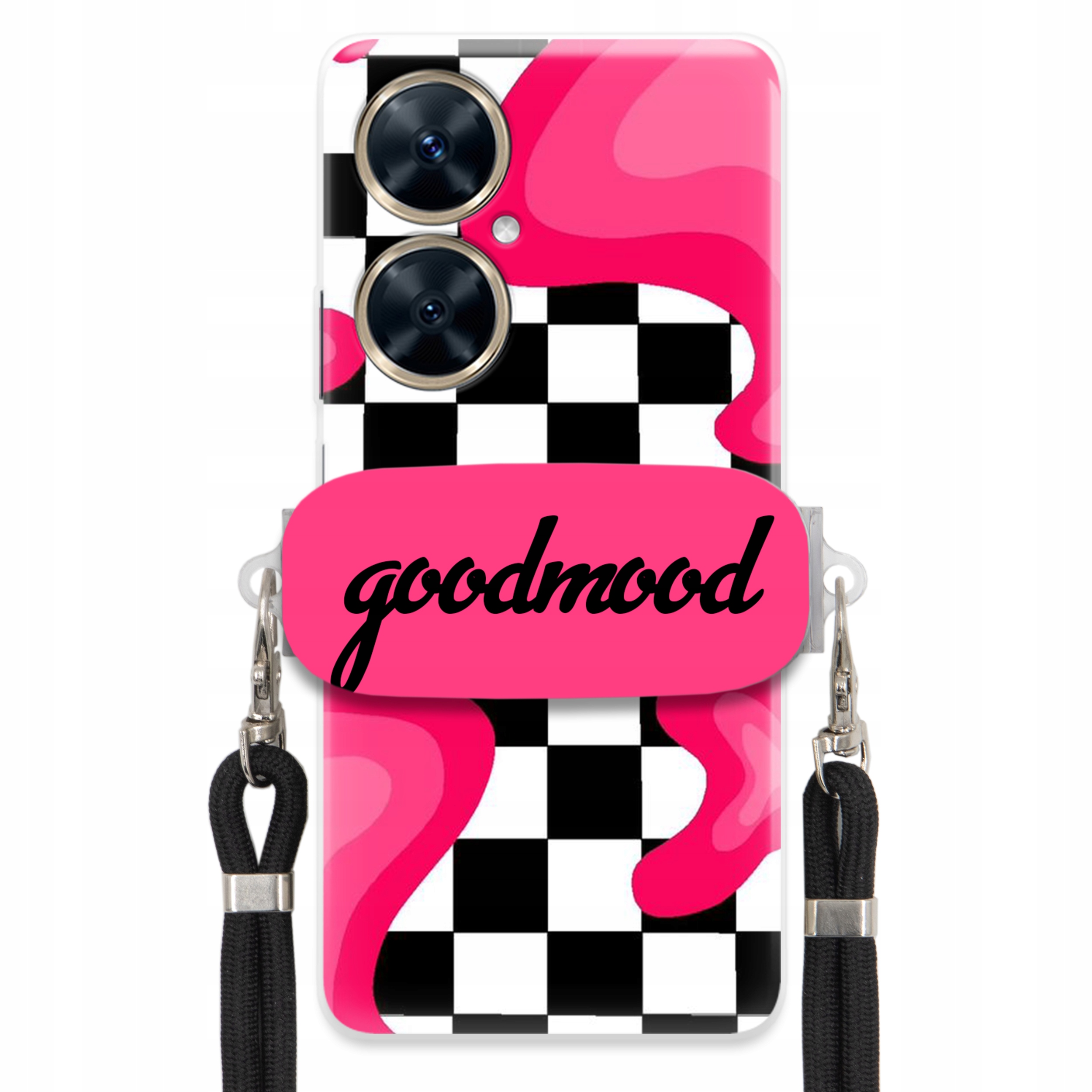 Puzdro Pre Huawei Nova 11i Set Case Držiak Na Vodítko Čierny For Teen Splash