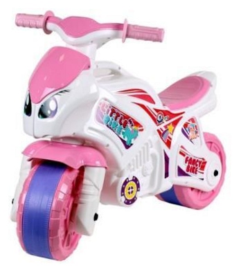 Jeździk Motocykl biało różowy