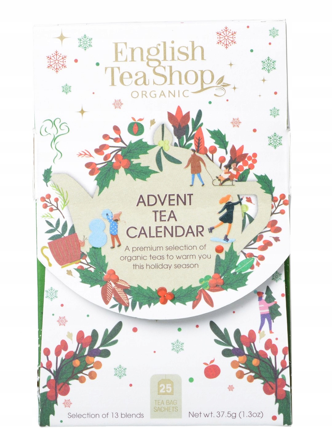 Sada čajů Adventní kalendář bílý (25x1,5) Bio 37,5g