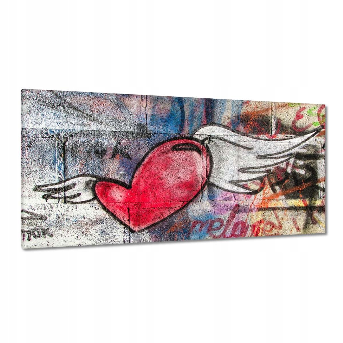 Obrazy 180x90 Srdiečko Graffiti